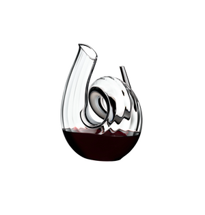 奥地利 Riedel Fatto A Mano璀璨系列-水晶手工款醒酒器 Riedel Decanter Curly Fatto A Mano Black/White 2011/00